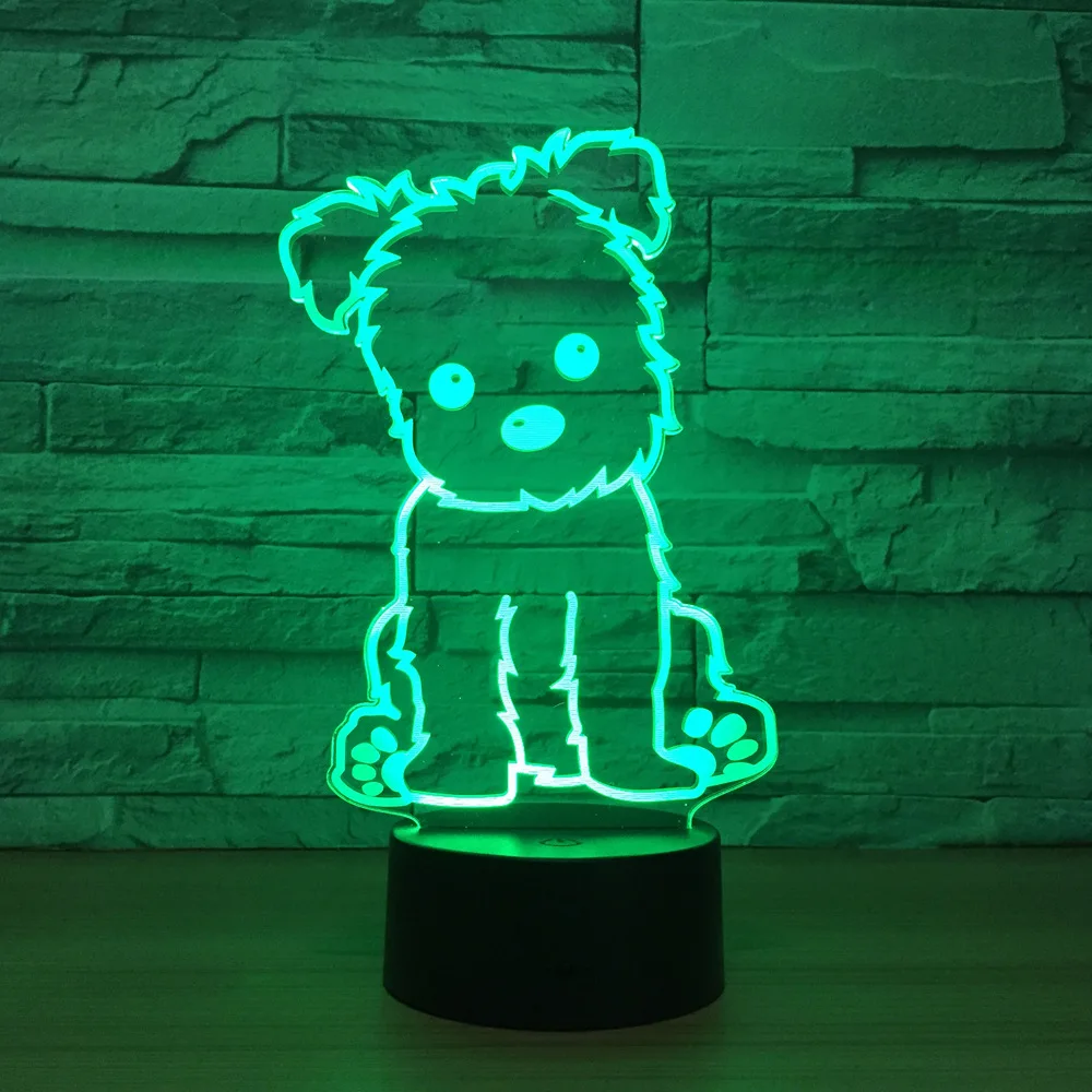 Dog Lamp 3D Night Light Kids Toy LED 3D Touch Table Lamp 7 Colors Flashing LED Light Home Decorations Party Gift Drop Shipping
Dog Lamp 3D Night Light Kids Toy LED 3D Touch Table Lamp 7 Colors Flashing LED Light Home Decorations Party Gift Drop Shipping