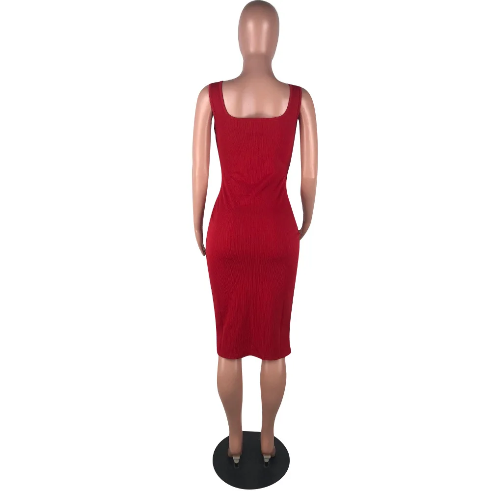 2019 Summer Solid Color Sexy Strapless Sleeveless Split Bodycon Club Women Knee-Length Dress
2019 Summer Solid Color Sexy Strapless Sleeveless Split Bodycon Club Women Knee-Length Dress