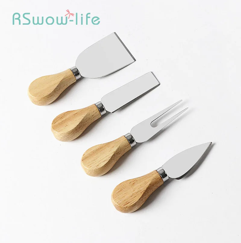 4pcs Stainless Steel Cheese Knife Cheese Wooden Handle Cream Pizza Knife Baking Tools Cheese Cutter Set
4pcs Stainless Steel Cheese Knife Cheese Wooden Handle Cream Pizza Knife Baking Tools Cheese Cutter Set