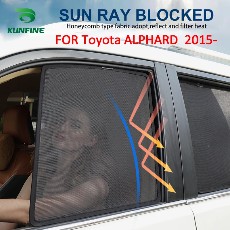 

4 шт./компл. или 2 шт./компл. магнитные солнцезащитные очки для боковых окон автомобиля, сетчатые затеняющие шторы для Toyota ALPHARD 2015 2016 2017 2018 2019