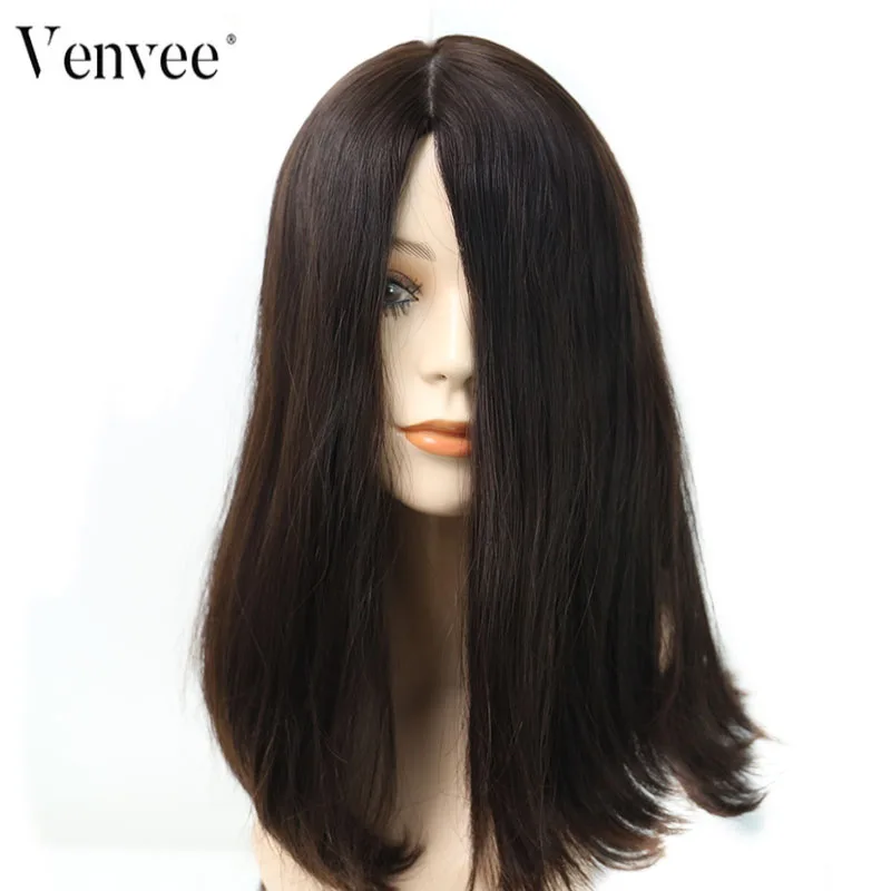 Jewish Wigs Straight Human Hair Wigs Silk Base Double Drawn European Remy Hair 4# Color Kosher Wig Venvee Hair
Jewish Wigs Straight Human Hair Wigs Silk Base Double Drawn European Remy Hair 4# Color Kosher Wig Venvee Hair