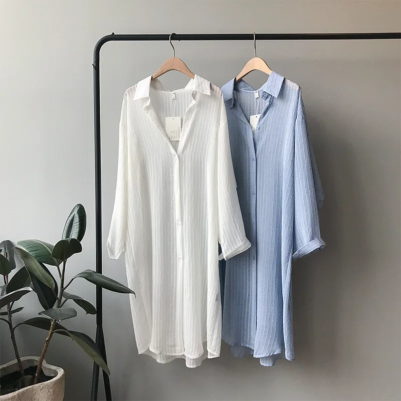 2019Apperhoth A Sunscreen Shirt Women's Long Sleeve Thin Long Shirt White Knee Loose
2019Apperhoth A Sunscreen Shirt Women's Long Sleeve Thin Long Shirt White Knee Loose