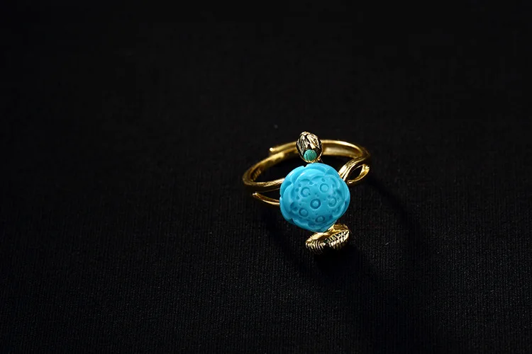 KJJEAXCMY Boutique jewelry S925 sterling silver, gold-plated turquoise, lotus personality, high quality ladies' ring.
KJJEAXCMY Boutique jewelry S925 sterling silver, gold-plated turquoise, lotus personality, high quality ladies' ring.