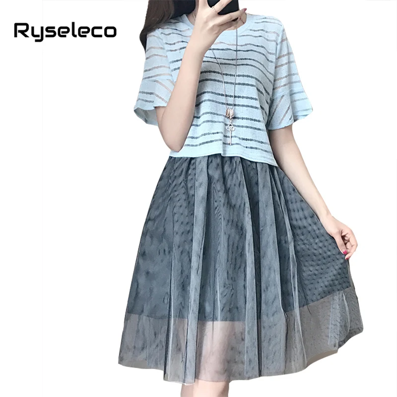XXXXXL High Street 2Pcs Set Short Sleeve Striped Casual Dress Spaghetti Slip Strap Mesh Hollow Out A-Line Gauze Plus size Dress
XXXXXL High Street 2Pcs Set Short Sleeve Striped Casual Dress Spaghetti Slip Strap Mesh Hollow Out A-Line Gauze Plus size Dress