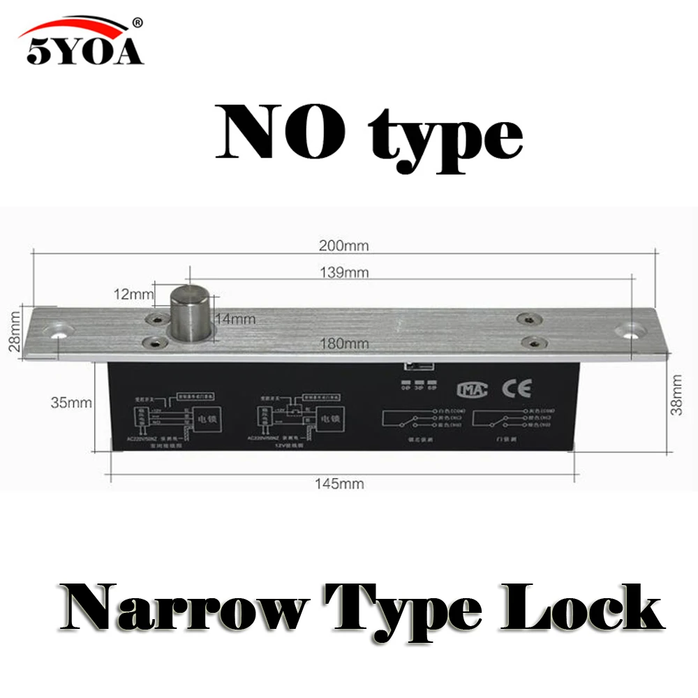 Narrow Door Electric Bolt Mortise Lock for Door Lock Access Control DC 12V Stainless Steel Fail Safe Secure NC NO Electronic
Narrow Door Electric Bolt Mortise Lock for Door Lock Access Control DC 12V Stainless Steel Fail Safe Secure NC NO Electronic