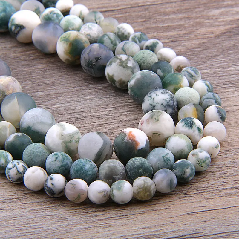 Matte Tree Agates Beads 6 mm 8 mm 10 mm 12 mm Natural Gem Stone Green Round Loose Beads For Jewelry Making DIY Couple Necklace
Matte Tree Agates Beads 6 mm 8 mm 10 mm 12 mm Natural Gem Stone Green Round Loose Beads For Jewelry Making DIY Couple Necklace