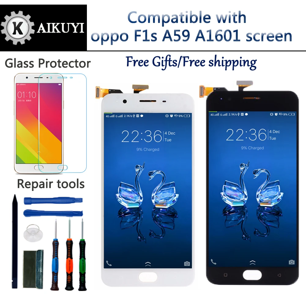 5 ''для OPPO F1S ЖК сенсорный экран дигитайзер с рамкой Oppo A59 A1601 Замена дисплея