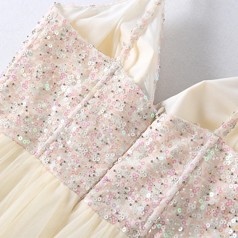2018 Summer New Arrival Elegant A-Line V-Neck Spaghetti Strap Patchwork Sequined Fashion Floor-Length Long Dress Women
2018 Summer New Arrival Elegant A-Line V-Neck Spaghetti Strap Patchwork Sequined Fashion Floor-Length Long Dress Women