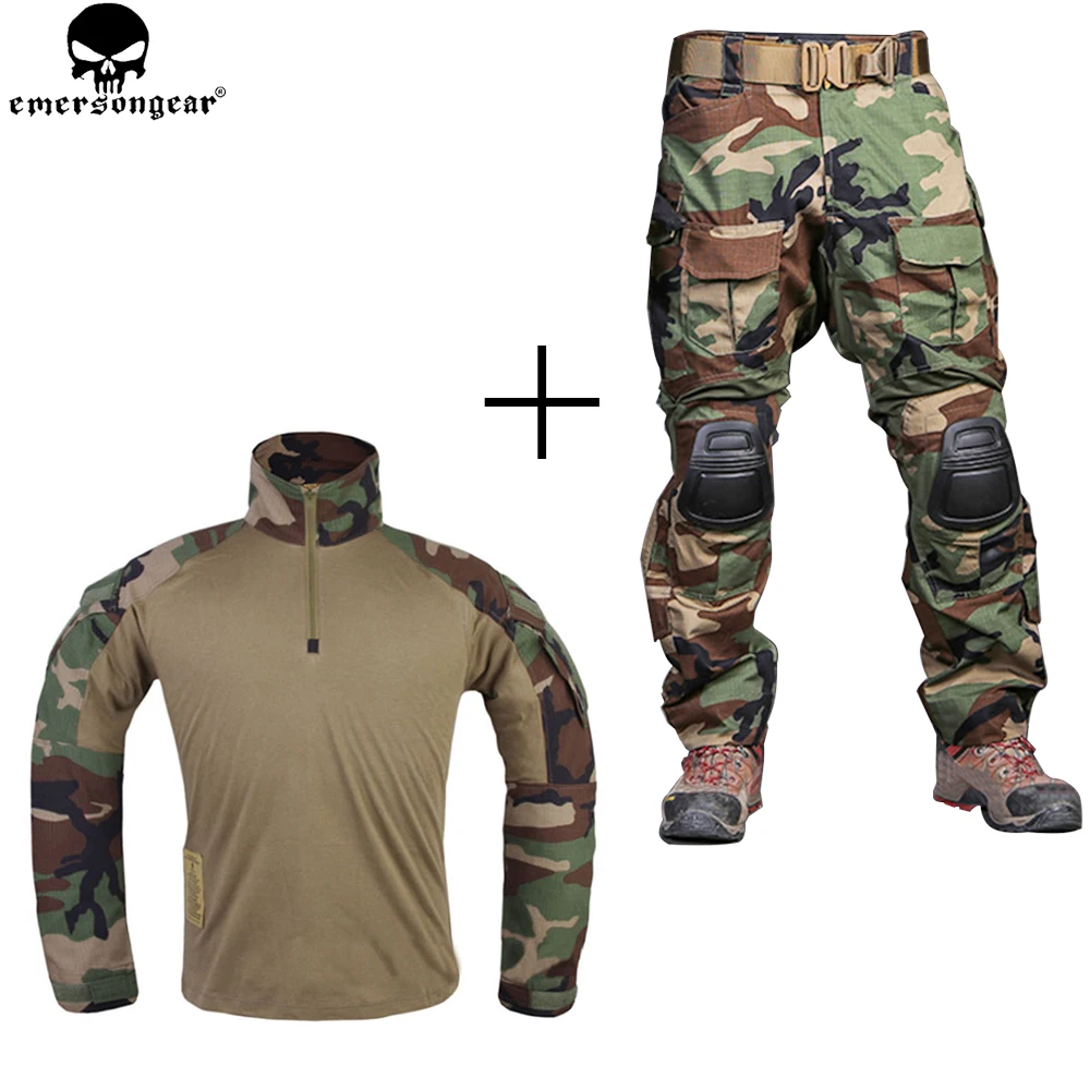 Боевые штаны EMERSONGEAR Униформа тактические с наколенниками военные армейские