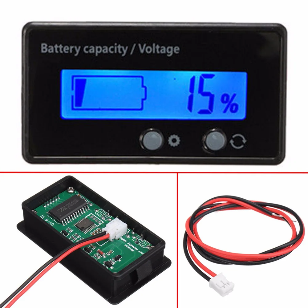 Universal LCD Indicator Car Battery Capacity Voltmeter Tester Lead-acid Digital Voltage Monitor Display Power Detect Supplies
Universal LCD Indicator Car Battery Capacity Voltmeter Tester Lead-acid Digital Voltage Monitor Display Power Detect Supplies