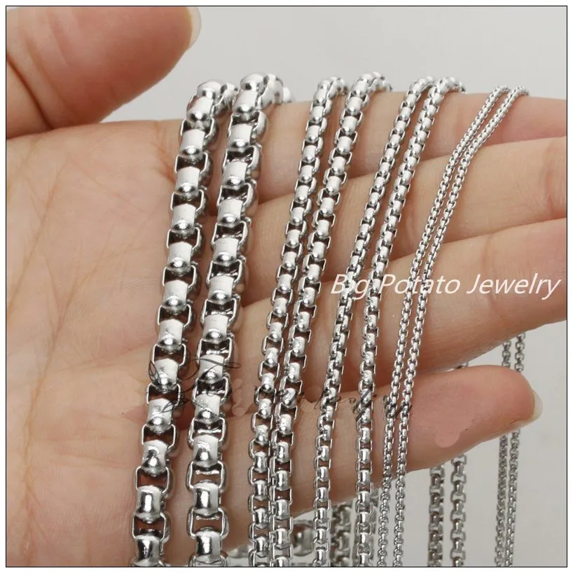 5/10Meter Wholesale DIY Jewelry Tone Box Chain 316L Stainless Steel Silver Color Mens Womens Necklaces In Bulk 1-5mm Width
5/10Meter Wholesale DIY Jewelry Tone Box Chain 316L Stainless Steel Silver Color Mens Womens Necklaces In Bulk 1-5mm Width