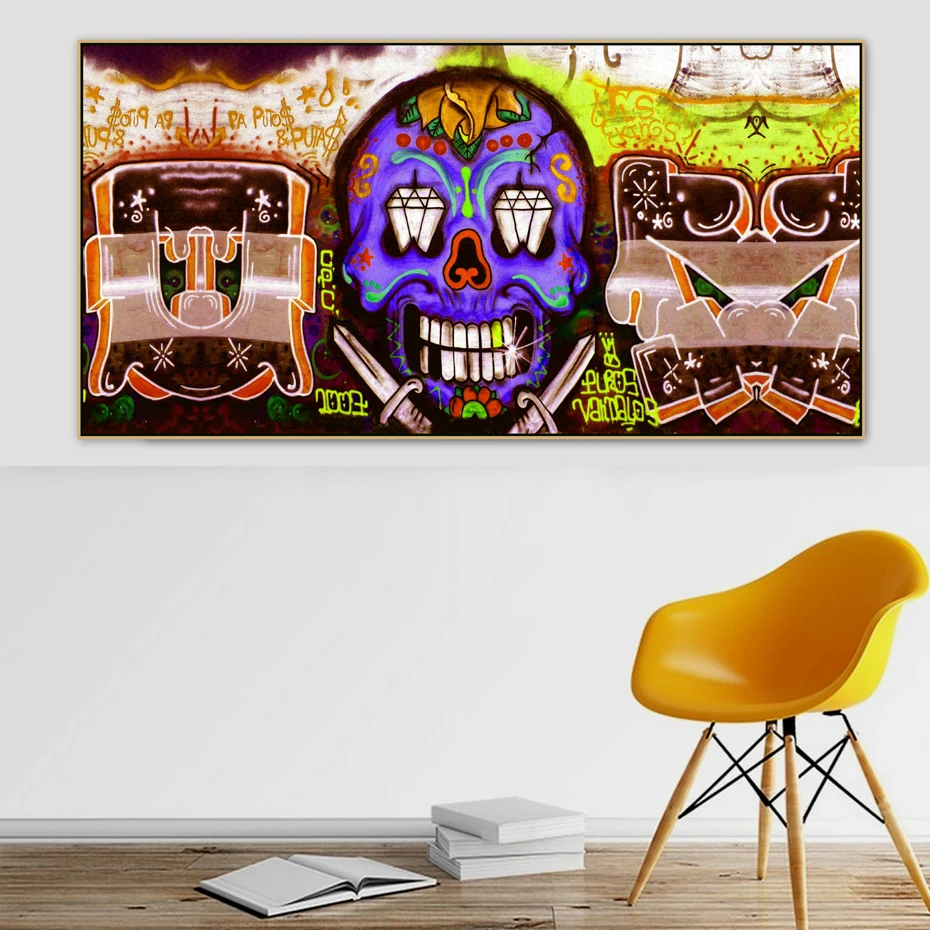 Amazing Skull Grafitti Street Art Banksy Figure Canvas Painting Poster Print Wall Art Pictures for Living Room Home Decor
Amazing Skull Grafitti Street Art Banksy Figure Canvas Painting Poster Print Wall Art Pictures for Living Room Home Decor