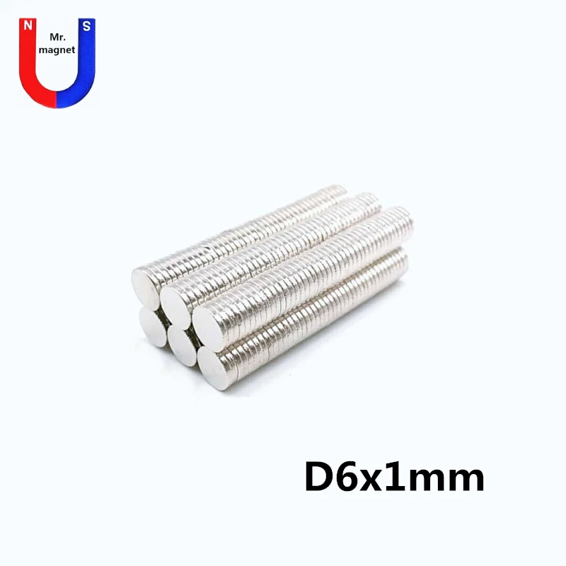 100pcs 6x1 super strong neodymium magnets 6mm * 1mm mini small round disc rare earth magnet 6*1 permanent NdFeB magnetic magnet
100pcs 6x1 super strong neodymium magnets 6mm * 1mm mini small round disc rare earth magnet 6*1 permanent NdFeB magnetic magnet