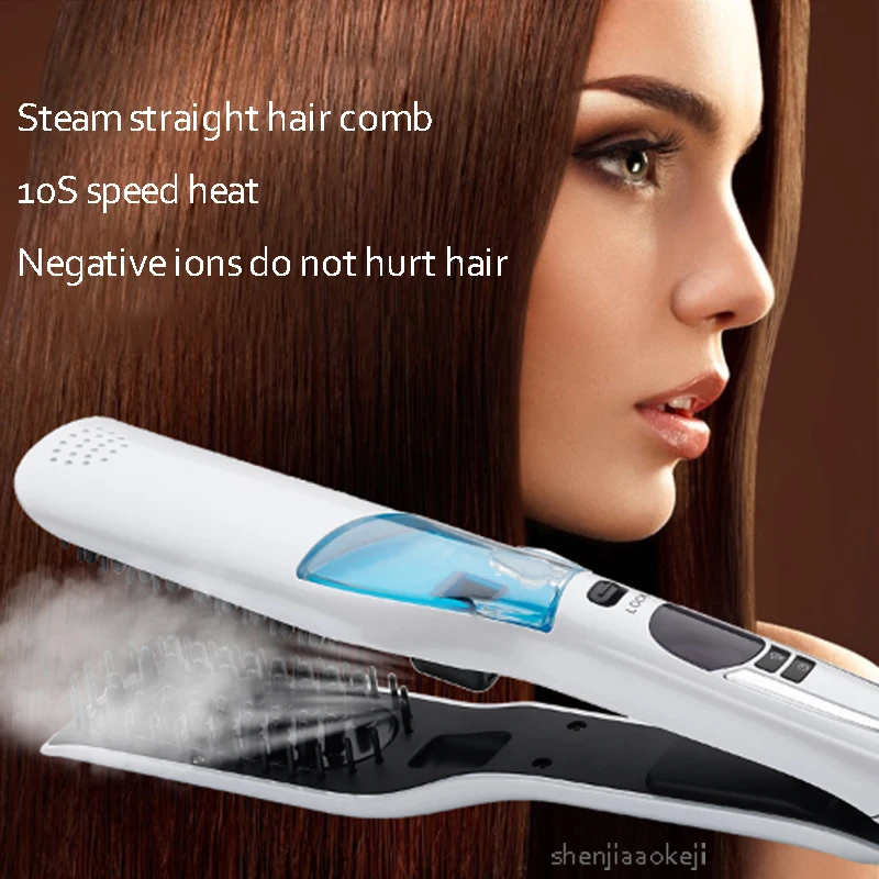 Steam Hair Straightener Negative ion comb Ceramic heating comb Straightening Irons Hair Care Electric hairdressing tool 110-240v
Steam Hair Straightener Negative ion comb Ceramic heating comb Straightening Irons Hair Care Electric hairdressing tool 110-240v