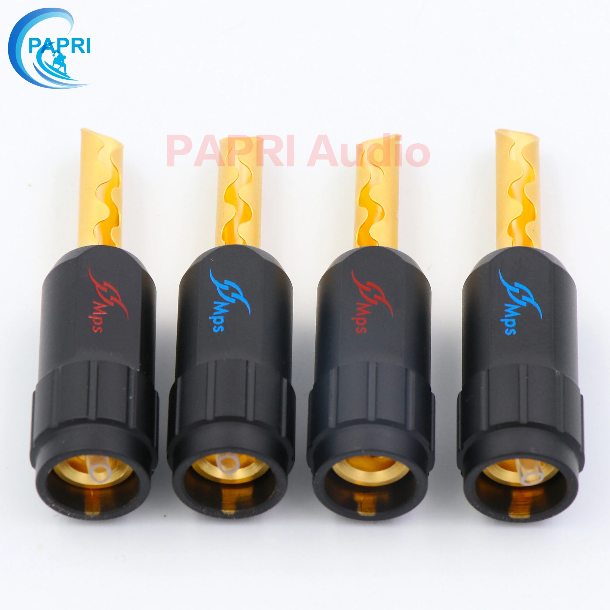 PAPRI MPS Shark-5 HiFi Banana Plugs Pure Brass 24K Gold Plated Audio DIY Male Speaker Jack Connector Tube Amplifier
PAPRI MPS Shark-5 HiFi Banana Plugs Pure Brass 24K Gold Plated Audio DIY Male Speaker Jack Connector Tube Amplifier