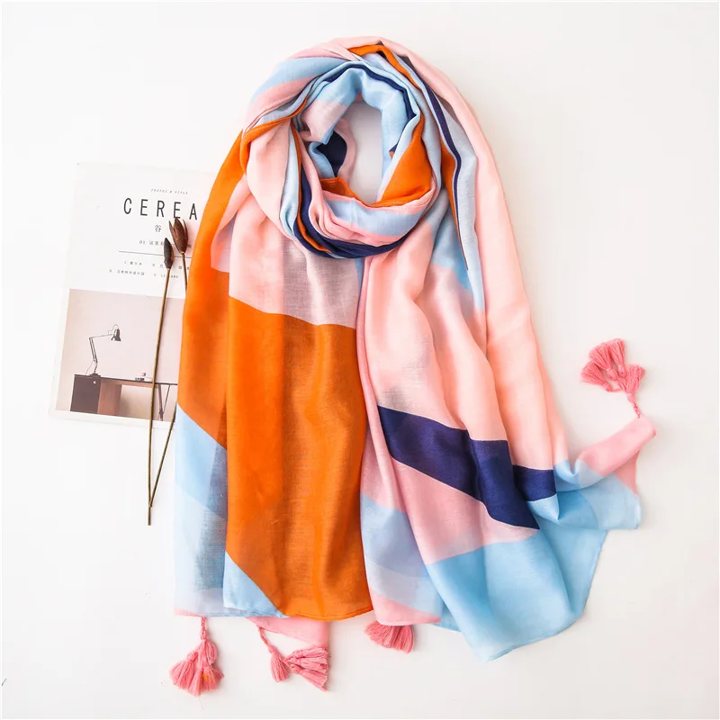 Fashion Woman Scarves with Tassels Geometric Printed Scarf for Women Girl 100cm*180cm Large Size Summer Shawls soft Muslim Hijab
Fashion Woman Scarves with Tassels Geometric Printed Scarf for Women Girl 100cm*180cm Large Size Summer Shawls soft Muslim Hijab