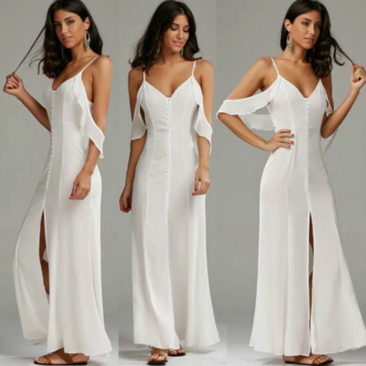 Dress 2018 New Brand Women Holiday Casual Strappy Ladies Maxi Long Summer Beach Dress Slit Sexy Sleeveless
Dress 2018 New Brand Women Holiday Casual Strappy Ladies Maxi Long Summer Beach Dress Slit Sexy Sleeveless