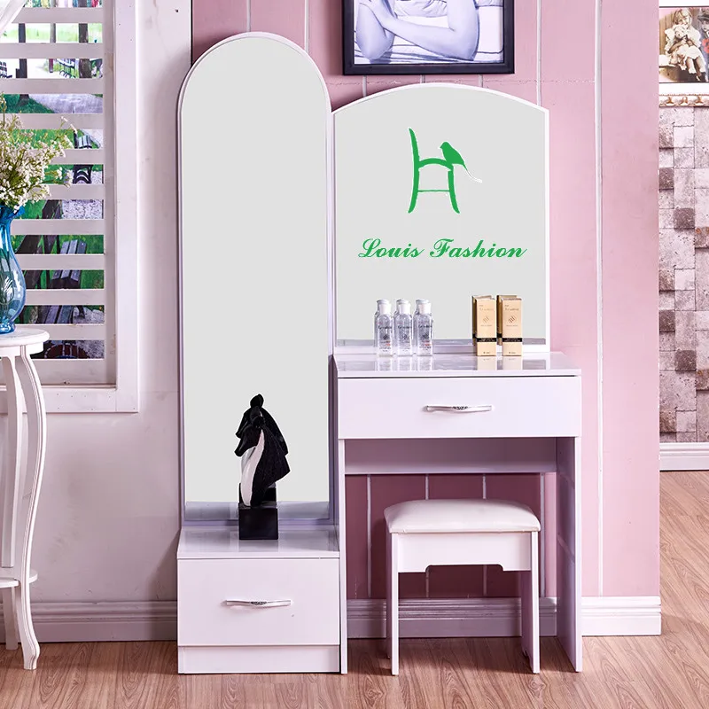 Modern minimalist Princess bedroom dresser plate assembly of large-sized apartment white paint makeup table
Modern minimalist Princess bedroom dresser plate assembly of large-sized apartment white paint makeup table