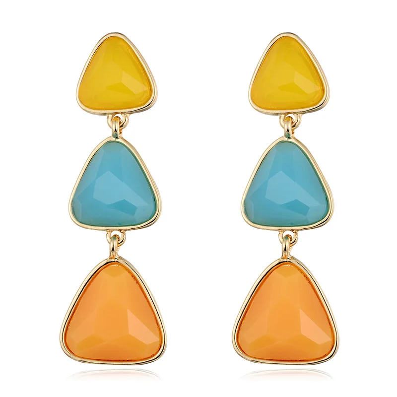 Resin Triangle Long Drop Earrings For Women New Alloy Female Dangle Hanging Earring Fashion Ear Jewelry Brincos 2021
Resin Triangle Long Drop Earrings For Women New Alloy Female Dangle Hanging Earring Fashion Ear Jewelry Brincos 2021