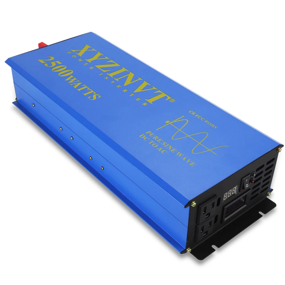 Pure Sine Wave Solar Inverter 12V 220V 2500W Power Supply Inverters Converters 12V/24V/48V DC to 120V/220V/240V AC Transformer
Pure Sine Wave Solar Inverter 12V 220V 2500W Power Supply Inverters Converters 12V/24V/48V DC to 120V/220V/240V AC Transformer