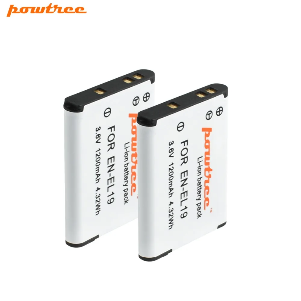 2PCS 3.6V 1200mAh AKKU EN-EL19 EN EL19 ENEL19 Battery For Nikon S2500 S2600 S2700 S3100 S3200 S3300 S3500 S4100 S4150 S6500 L10
2PCS 3.6V 1200mAh AKKU EN-EL19 EN EL19 ENEL19 Battery For Nikon S2500 S2600 S2700 S3100 S3200 S3300 S3500 S4100 S4150 S6500 L10