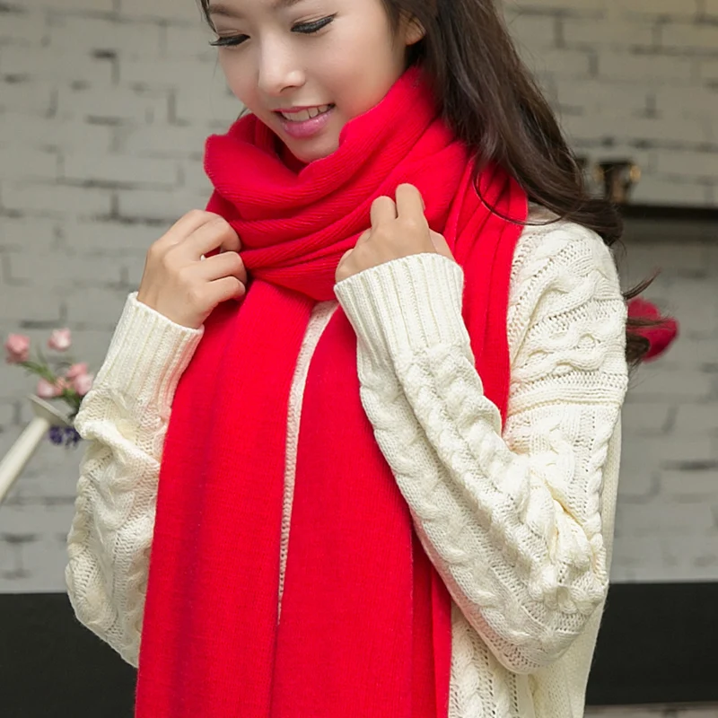 Фото SUMEIKE Новинка 2018 г. модные вязаный шарф Для женщин зимние шарфы женский длинный