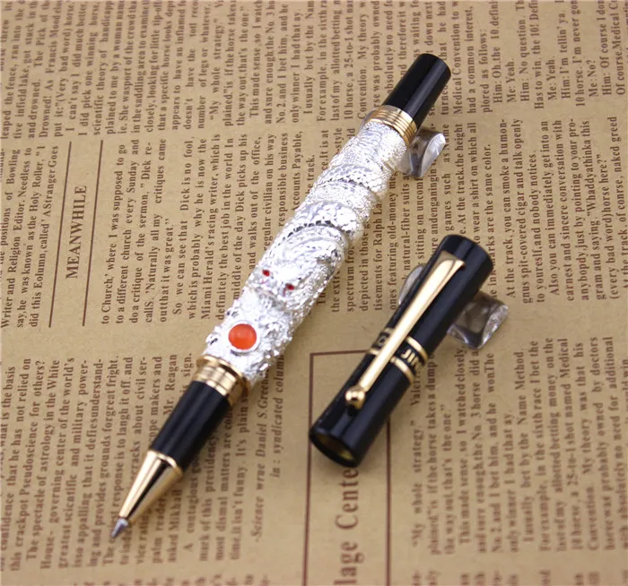 Серебряная шариковая ручка для школы JINHAO, канцелярские товары, высокое качество, шариковые ручки с драконом, роскошный бизнес подарок 004
Серебряная шариковая ручка для школы JINHAO, канцелярские товары, высокое качество, шариковые ручки с драконом, роскошный бизнес подарок 004