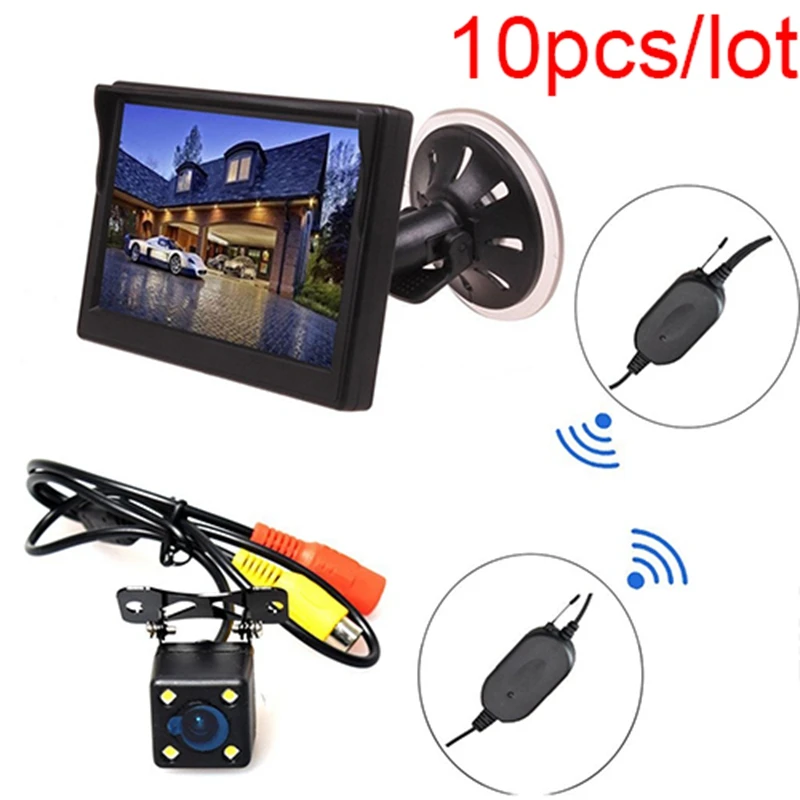 10 шт. беспроводной автомобильный Автомобильный 5 дюймовый HD монитор LCD TFT +