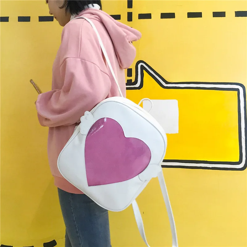 MSMO 'Ita bag' блестящий прозрачный рюкзак с откидной крылышкой в японском стиле