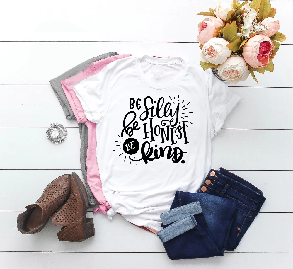 Christian Slogan Aesthetic Tumblr Goth TShirt Positive Quote Be Silly Be Honest Be Kind Shirt Be Kind Motivational Tee for Woman
Christian Slogan Aesthetic Tumblr Goth TShirt Positive Quote Be Silly Be Honest Be Kind Shirt Be Kind Motivational Tee for Woman