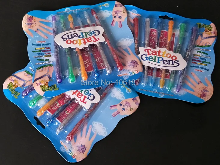 Promotional Pen Tattoo gel pens Novelty toy pen gifts Tattoo Pen 6pcs/pack For Kids DIY Tattoo
Promotional Pen Tattoo gel pens Novelty toy pen gifts Tattoo Pen 6pcs/pack For Kids DIY Tattoo