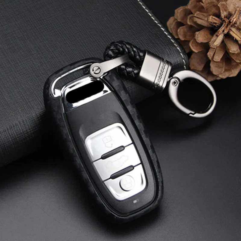 Carbon silicone Car Key Protection Cover for Audi A4 A4L A5 A6 A6L Q5 S5 S7 Protect Shell Car Styling Electroplating Case Covers
Carbon silicone Car Key Protection Cover for Audi A4 A4L A5 A6 A6L Q5 S5 S7 Protect Shell Car Styling Electroplating Case Covers