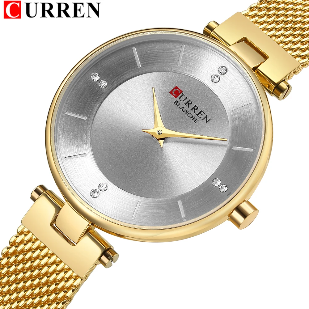 CURREN Top Brand Luxury Women Watches Waterproof Business Gold Stainless Steel Ladies Quartz Wrist watch
CURREN Top Brand Luxury Women Watches Waterproof Business Gold Stainless Steel Ladies Quartz Wrist watch
