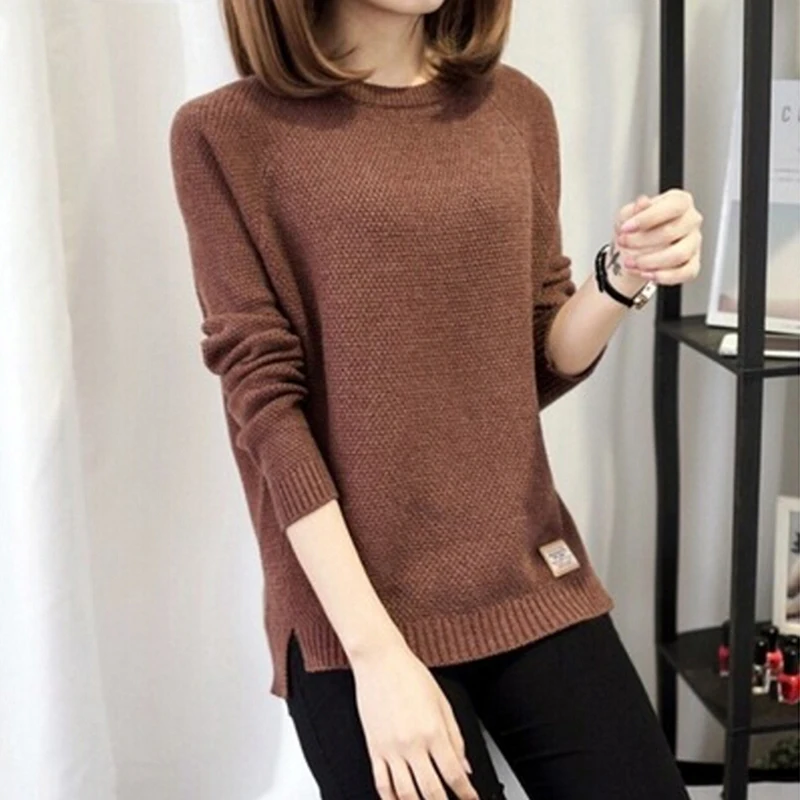 Women Solid Sweaters Pullovers Autumn Winter Casual Knitted Sweater Long Sleeve Pull Femme Pullover Female
Women Solid Sweaters Pullovers Autumn Winter Casual Knitted Sweater Long Sleeve Pull Femme Pullover Female