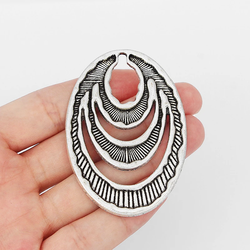 4PCS Large Tone Open 3 Rings Charms Oval Pendants DIY Findings Jewelry Making 72x49mm
4PCS Large Tone Open 3 Rings Charms Oval Pendants DIY Findings Jewelry Making 72x49mm