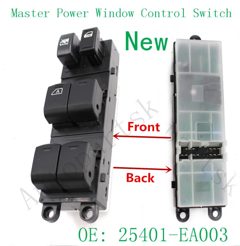 Left Side LH Master Electric Power Window Switch 25401-EA003 for Nissan Frontier 2005 - 2012 Xterra 25401EA003 LA0083600
Left Side LH Master Electric Power Window Switch 25401-EA003 for Nissan Frontier 2005 - 2012 Xterra 25401EA003 LA0083600