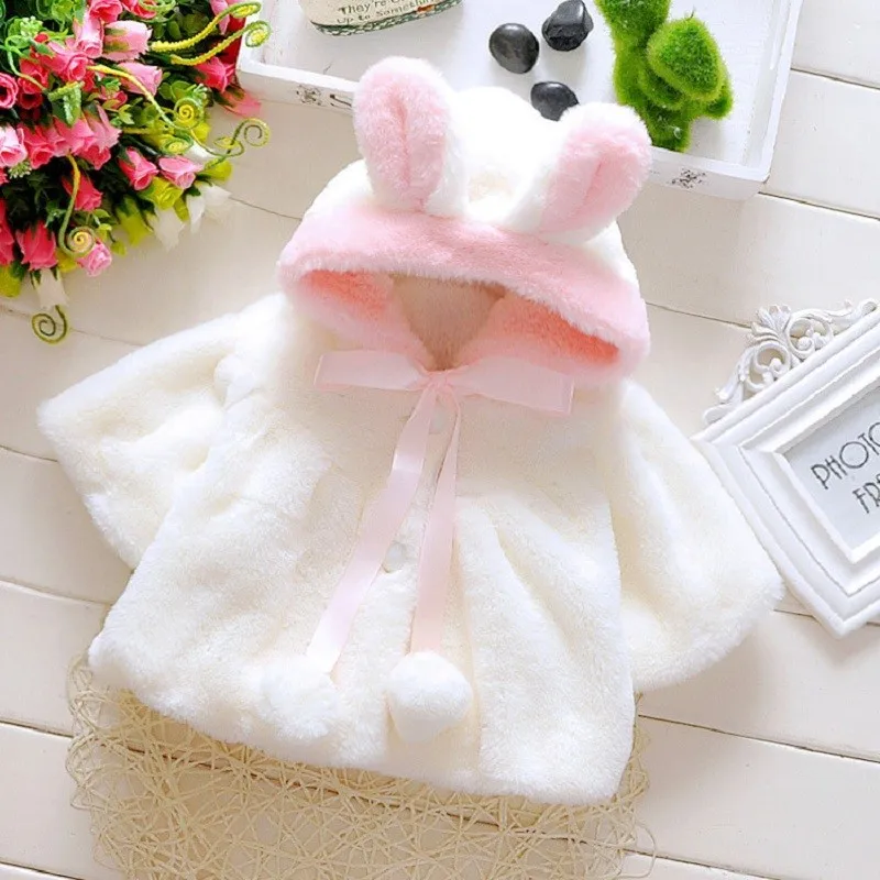 Newborn Baby Girls Clothes Cotton Soft Fleece Cloak Fashion Cute Rabbit Coat Bebe Girl Thicken Shawl 0-24M
Newborn Baby Girls Clothes Cotton Soft Fleece Cloak Fashion Cute Rabbit Coat Bebe Girl Thicken Shawl 0-24M