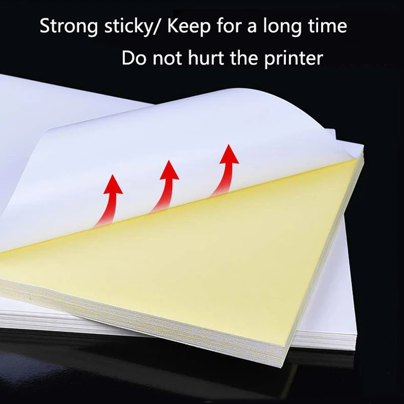 

Принтер для лазерной струйной печати формата А4, 100 листов, бумага для копирования, белая самоклеящаяся наклейка, этикетка, матовая поверхно...