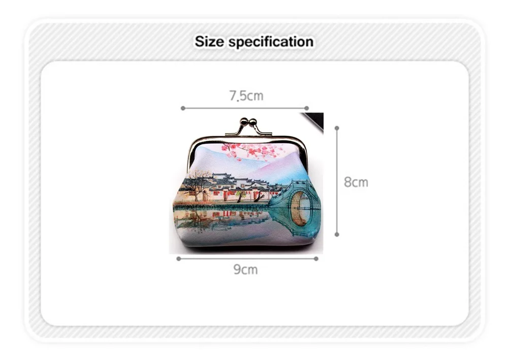 Vintage Cute Women Printing ancient town hasp coin Wallet Ladies change Purse Female Clutch mini money Bag PU Leather Carteira 5
Vintage Cute Women Printing ancient town hasp coin Wallet Ladies change Purse Female Clutch mini money Bag PU Leather Carteira 5