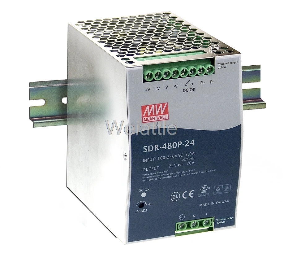 MEAN WELL оригинальная SDR-480P-24 24В 20А meanwell SDR-480P 24В 480 Вт промышленная din-рейка с PFC и параллельной функцией
MEAN WELL оригинальная SDR-480P-24 24В 20А meanwell SDR-480P 24В 480 Вт промышленная din-рейка с PFC и параллельной функцией