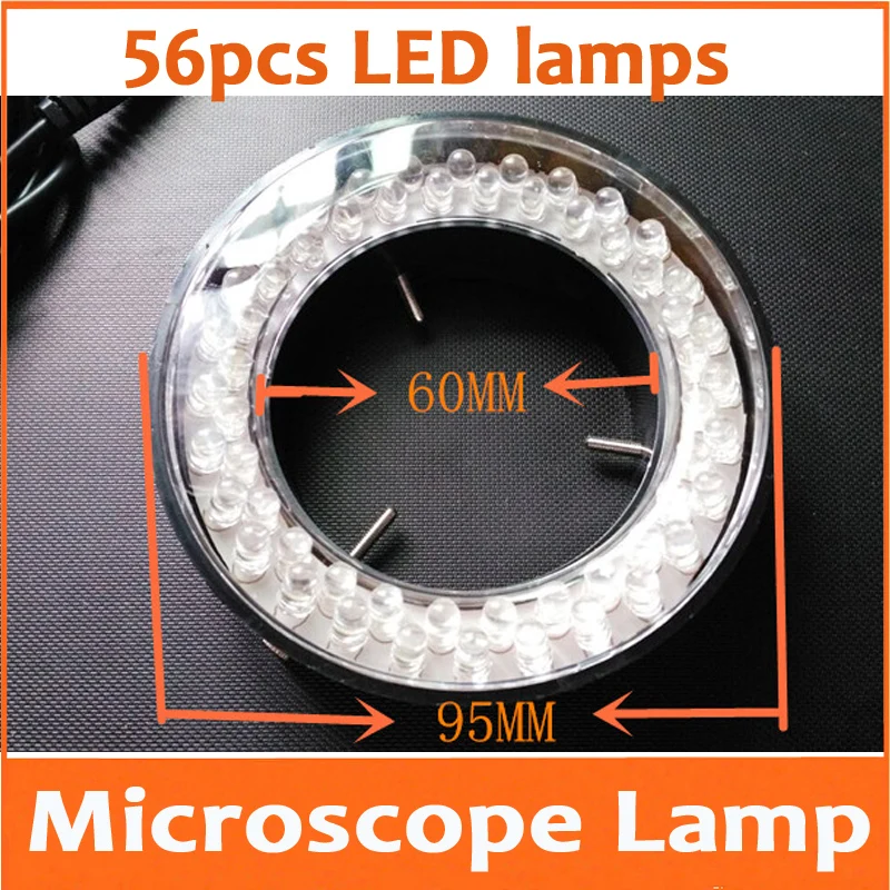 8W 56pcs White Color LED Bright Lamps Stereo Microscope Light Source Ring Lamp Adjustable Lights for Microscope 60mm 90V-264V
8W 56pcs White Color LED Bright Lamps Stereo Microscope Light Source Ring Lamp Adjustable Lights for Microscope 60mm 90V-264V
