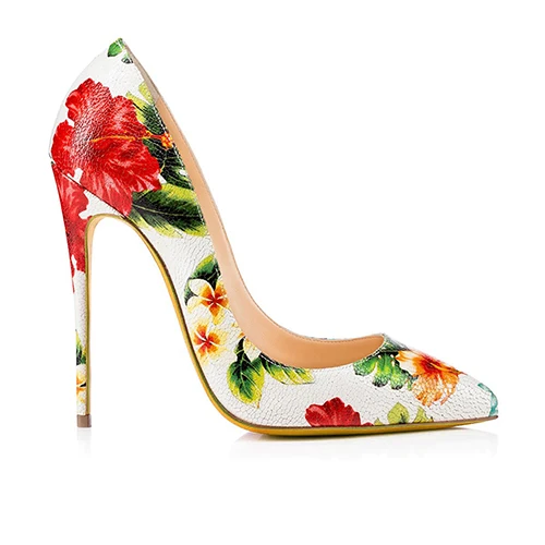 Fashion Sheep Skin Leather Thin High Heel Pumps Women Stilettos Shoes Floral Flower Printed Ladies Office Elegant Wedding Shoe
Fashion Sheep Skin Leather Thin High Heel Pumps Women Stilettos Shoes Floral Flower Printed Ladies Office Elegant Wedding Shoe