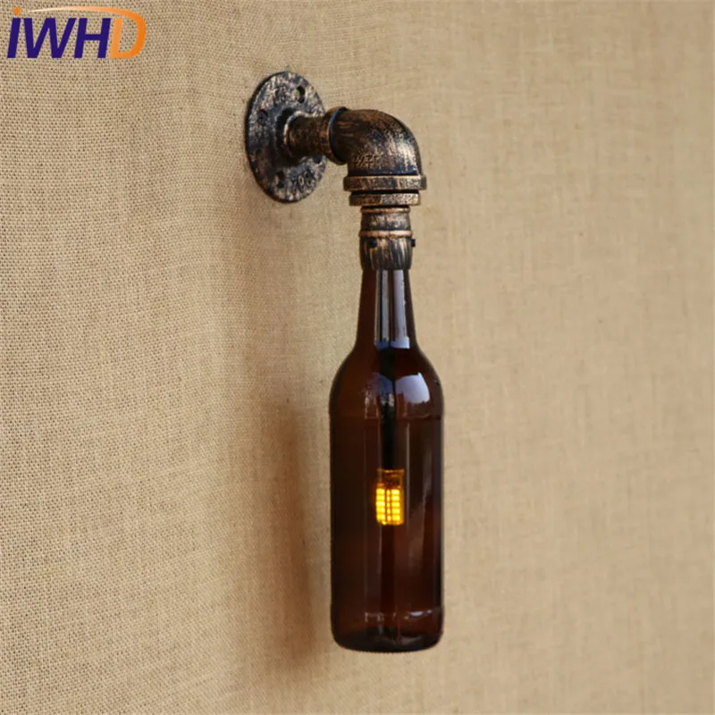 IWHD Loft Style Retro Iron Bottle Water Pipe Wall Lamp Sconce Industrial Vintage LED Wall Light Fixtures For Indoor Lighting
IWHD Loft Style Retro Iron Bottle Water Pipe Wall Lamp Sconce Industrial Vintage LED Wall Light Fixtures For Indoor Lighting