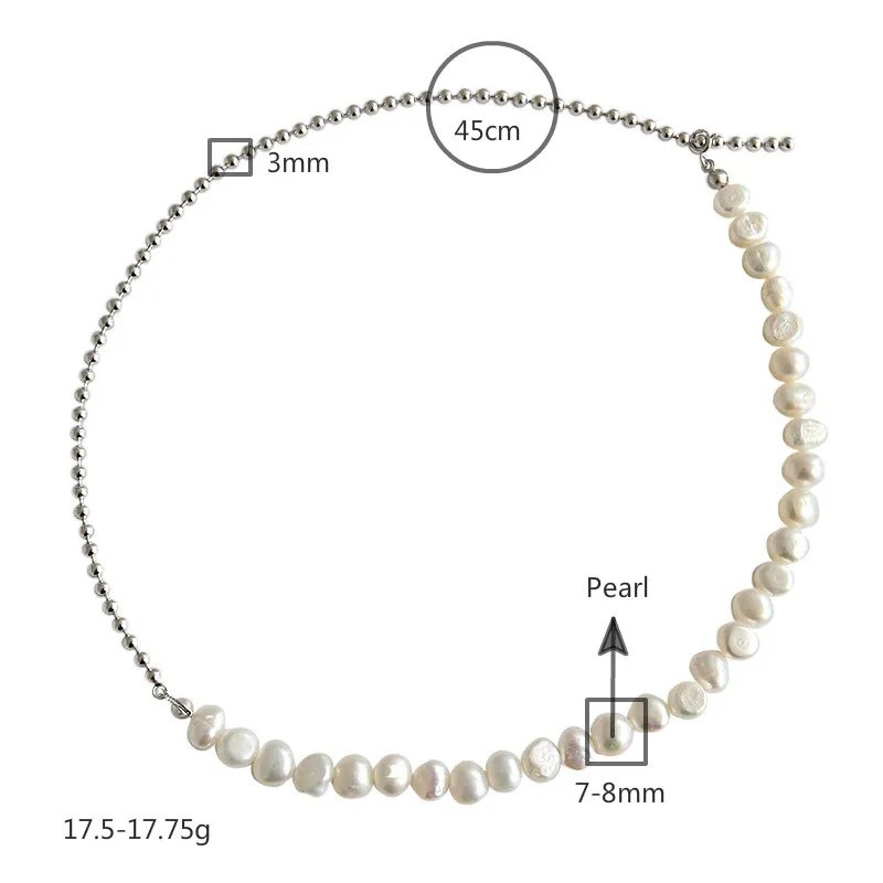 Flyleaf Natural Freshwater Pearl Choker Necklace 100% 925 Sterling Silver Necklace For Women Fine Jewelry Fashion Bead Chain
Flyleaf Natural Freshwater Pearl Choker Necklace 100% 925 Sterling Silver Necklace For Women Fine Jewelry Fashion Bead Chain
