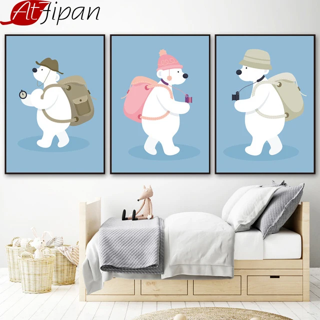 Atfipan Polar Bear Nordic Poster Wall Art Print Canvas Painting Animal Canvas Art Print Wall Pictures For Kids Room Home Decor
Atfipan Polar Bear Nordic Poster Wall Art Print Canvas Painting Animal Canvas Art Print Wall Pictures For Kids Room Home Decor