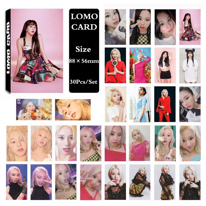 Новый Kpop дважды Альбом Fancy You самостоятельно сделанная бумага Lomo карта фото
