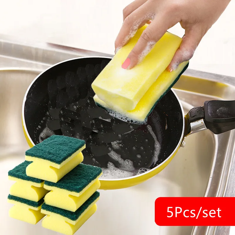 5Pcs Wipe Dish Sponge Kitchen Clean Scouring Cloth Double-sided Cleaning Sponges Kitchen Cleaners Tools 2018 Hot
5Pcs Wipe Dish Sponge Kitchen Clean Scouring Cloth Double-sided Cleaning Sponges Kitchen Cleaners Tools 2018 Hot