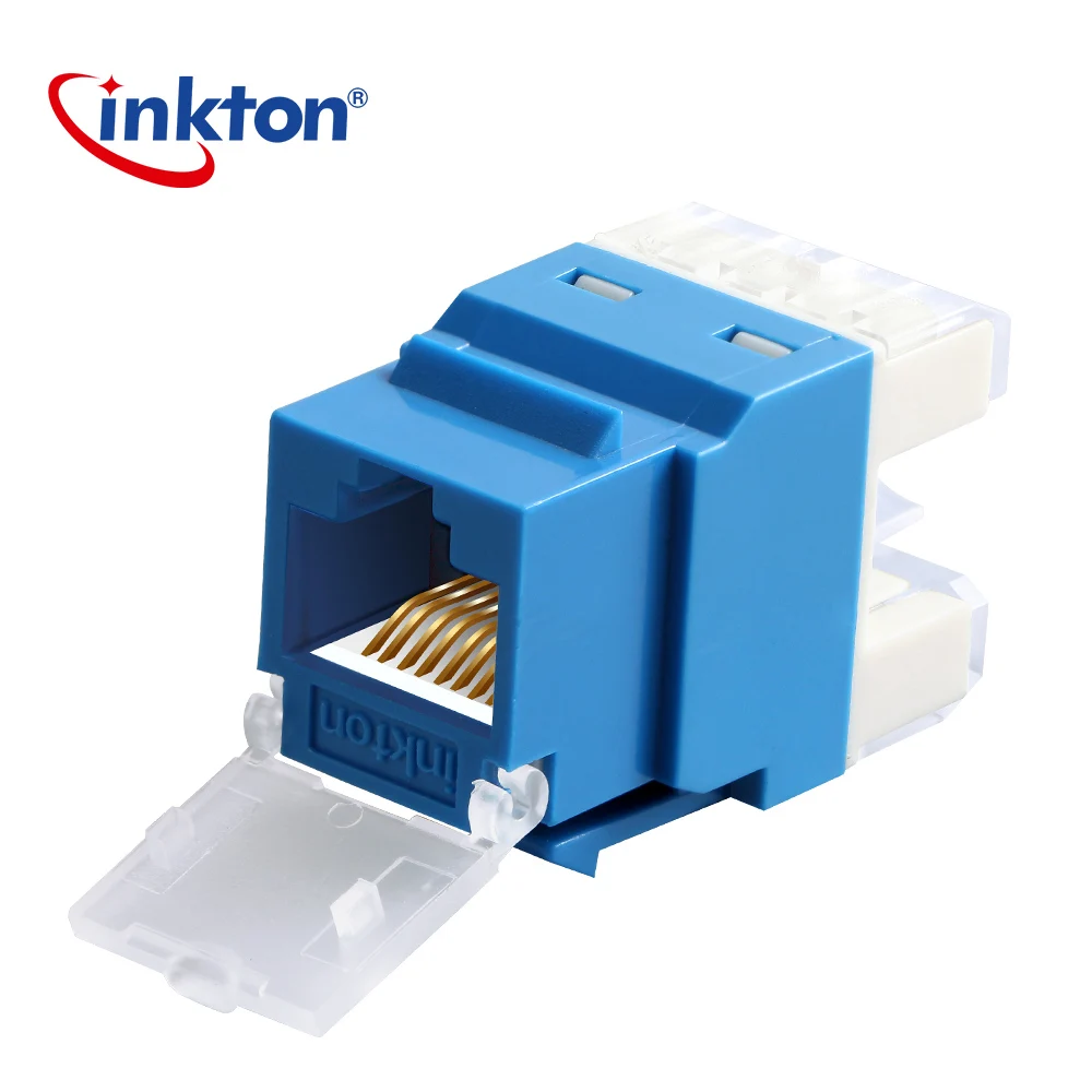 Сетевой модуль Inkton UTP Cat5e RJ45 разъем позолоченный Анти пыль неэкранированный
