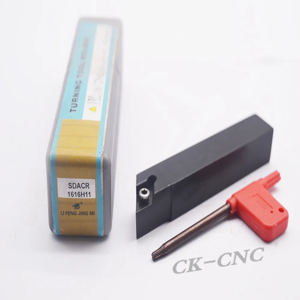 SDACR1616H11 16*16*100mm 55degreeCNC Lathe External Cutting Tool Right Holder For DC**11T3 inserts
SDACR1616H11 16*16*100mm 55degreeCNC Lathe External Cutting Tool Right Holder For DC**11T3 inserts