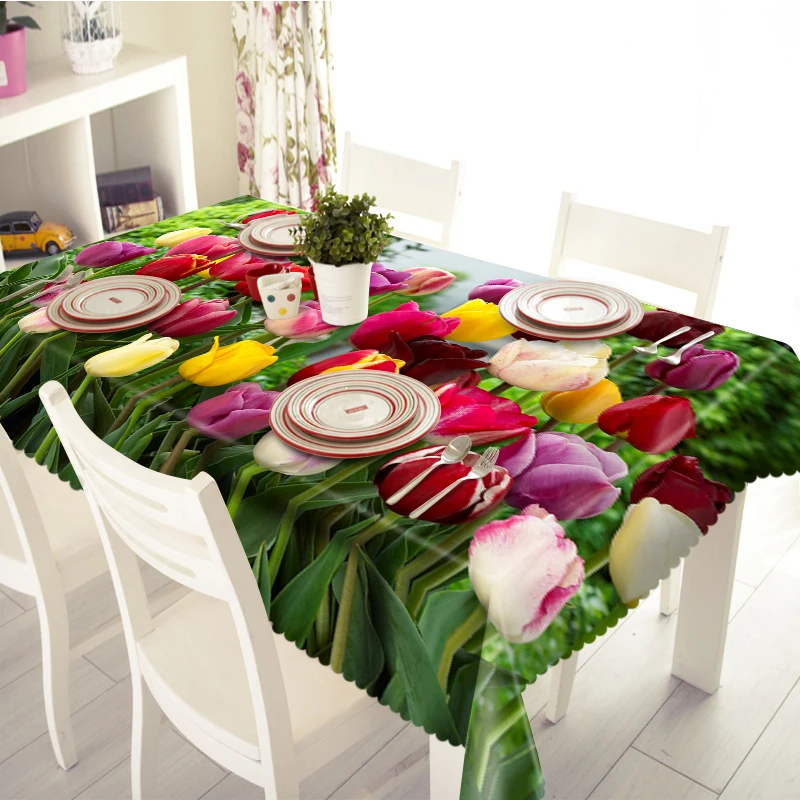 Colorful Tulip Flower Tablecloth Yellow Sunflower Flower 3d Pattern Polyester Cotton Dustproof Rectangular&Round Table cloth
Colorful Tulip Flower Tablecloth Yellow Sunflower Flower 3d Pattern Polyester Cotton Dustproof Rectangular&Round Table cloth